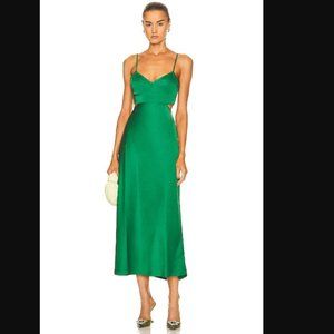 ALC Blakely Kelly Green Silk Dress Size 4